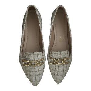 Comfortable Lightweight Chic Women's Slip-On Flats -Pointed Toe with gold Buckle